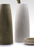 15-inch Textured Ceramic Vases & 6-inch Bowl