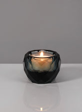 2  1/4in Grey Faceted Cup Tealight Holder