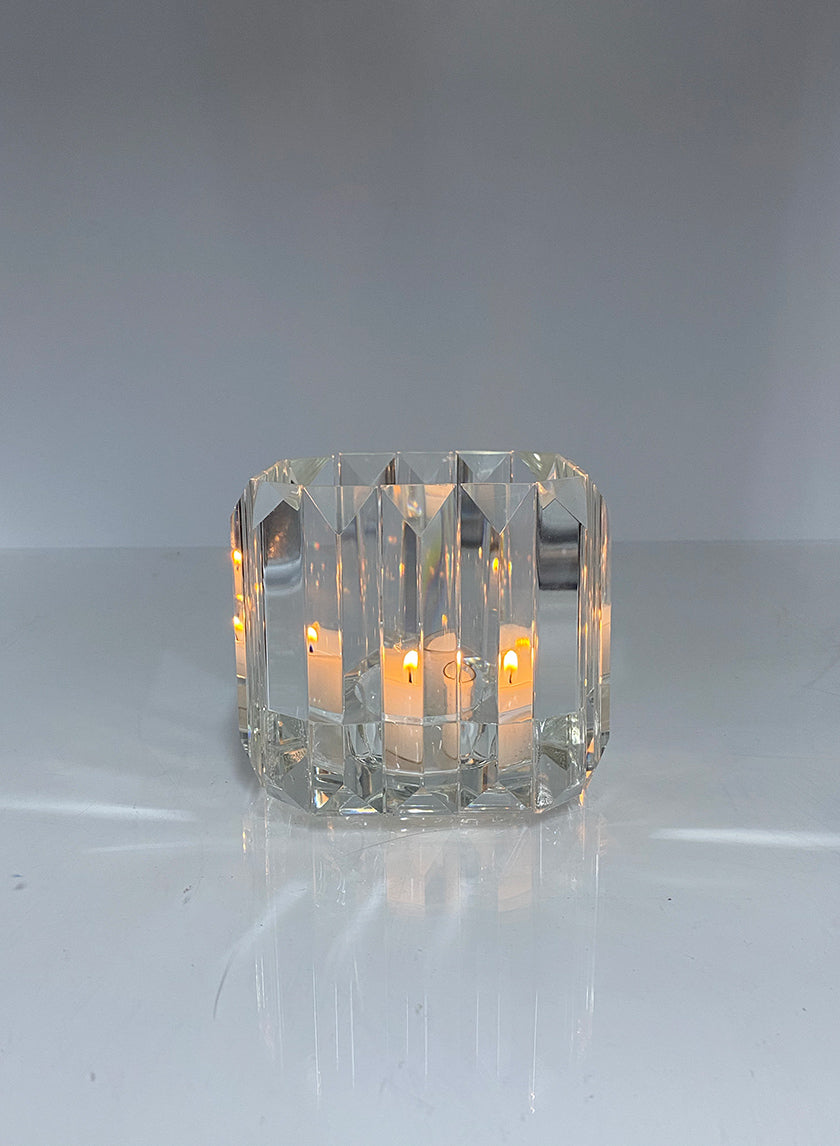 Small Pyramid Crystal Candleholder