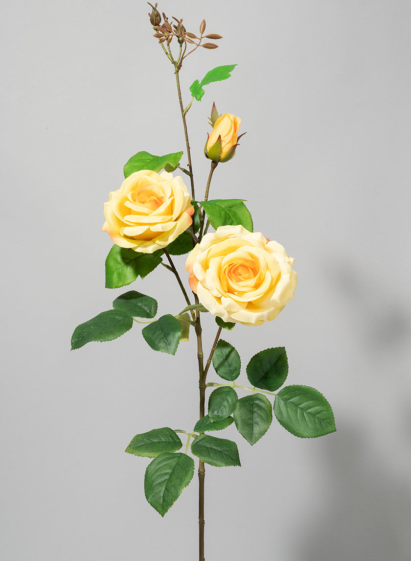 35in Yellow Rose Spray