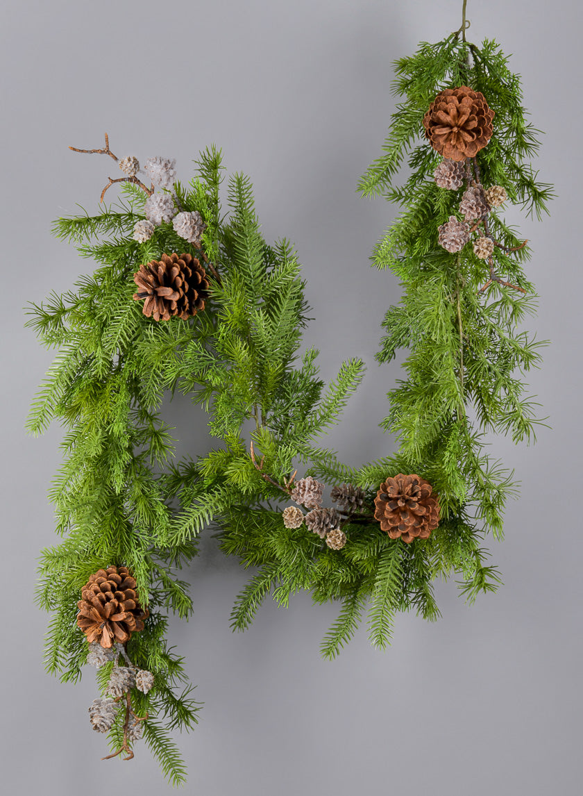 77 in mixed pine plus pine cone long vine