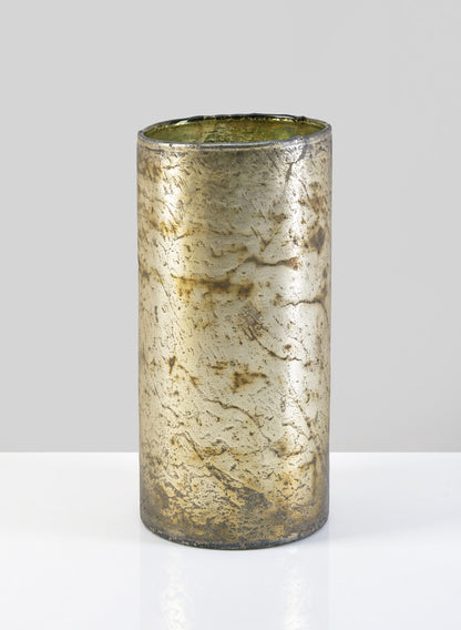 8in Avignon Matte Silver Cylinder