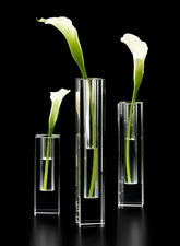 Square Glass Crystal Bud Vases