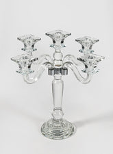 15in Crystal Square Cup Candelabra