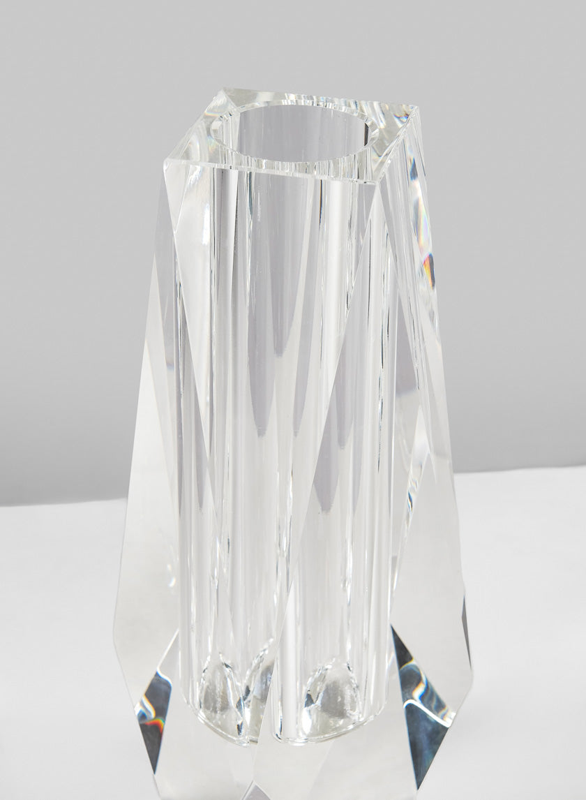 8.5in Coffee Table Crystal Vase