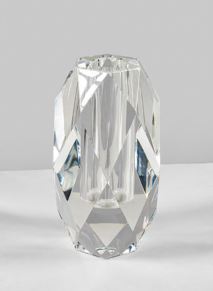 6in Diamond Cut Crystal Vase