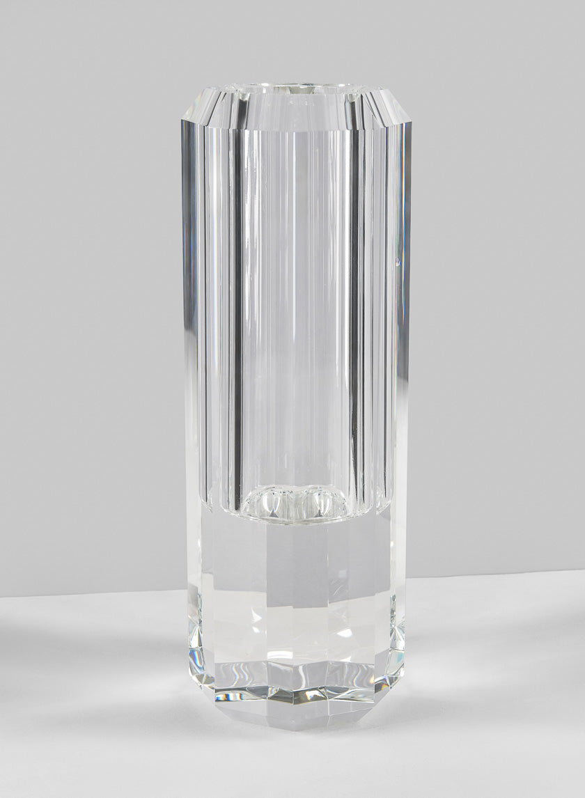 12in Octagonal Centerpiece Crystal Vase