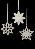 3 1/2in Ceramic Snowflake Ornaments