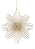 6  1/2in Champagne Gold Glitter Starburst Ornament