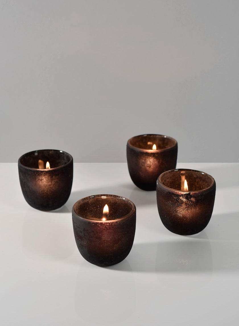 Charcoal Frost Tea Light Holder