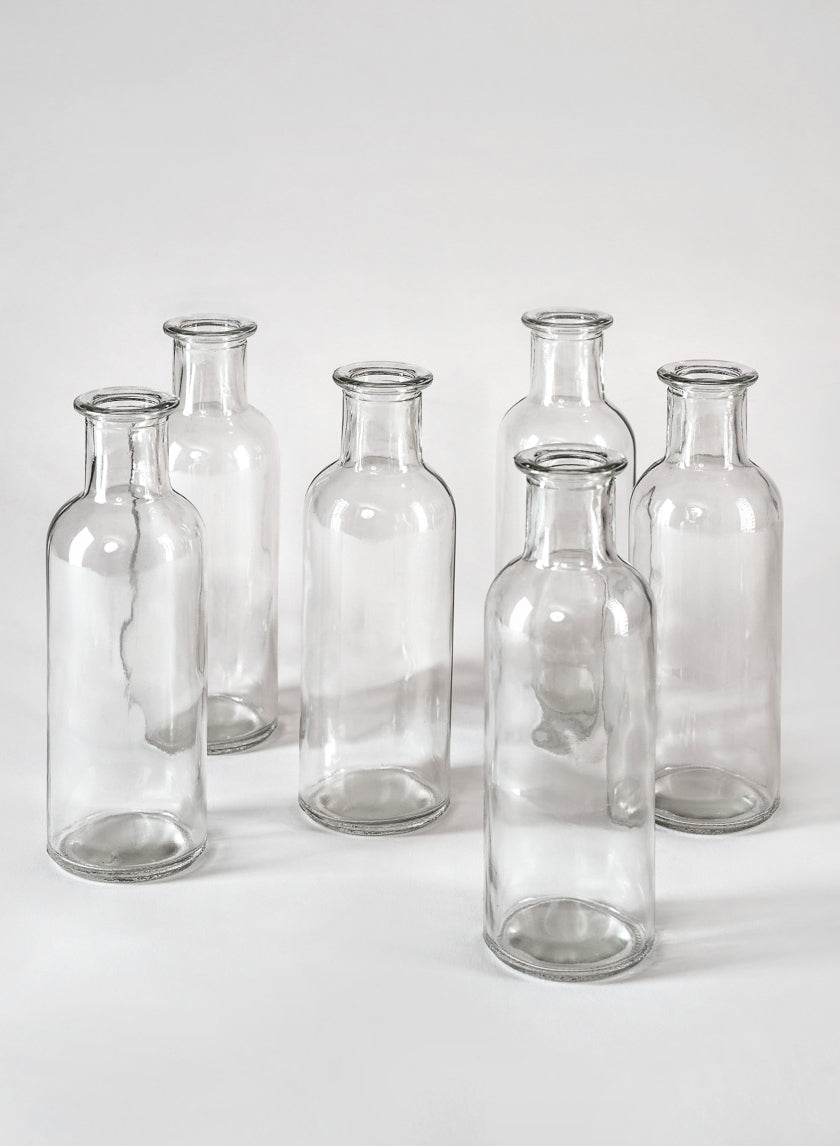 Clear Glass Bottle Bud Vase