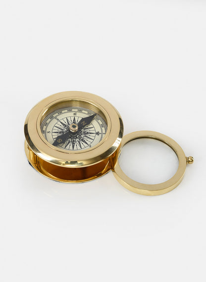 Colonial Brass Magnifying Compass