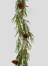 80in Norfolk Pine Garland With Pine Cones