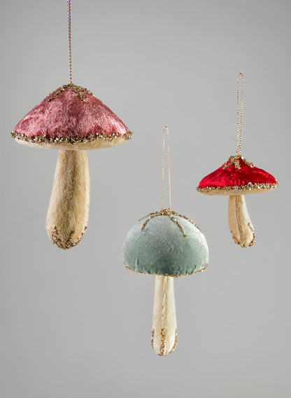 Red Pink &amp; Green Hanging Mushrooms