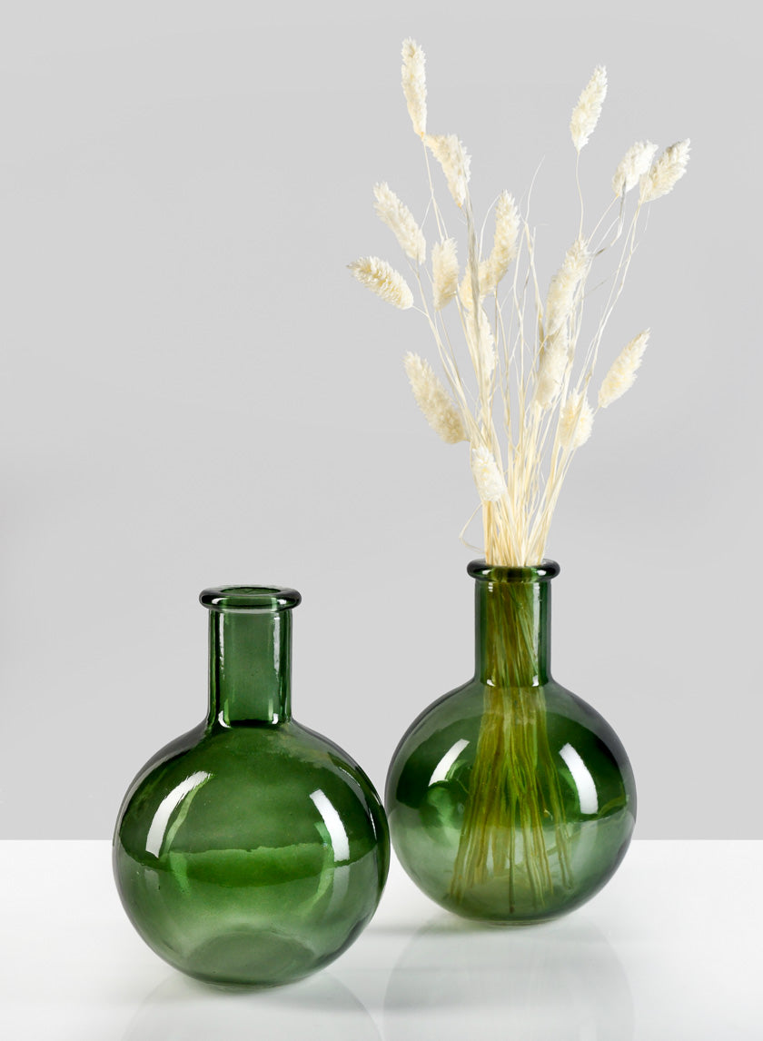 Green Deco Glass Vase