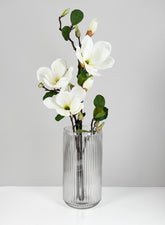 11in Pleated Clear Vase