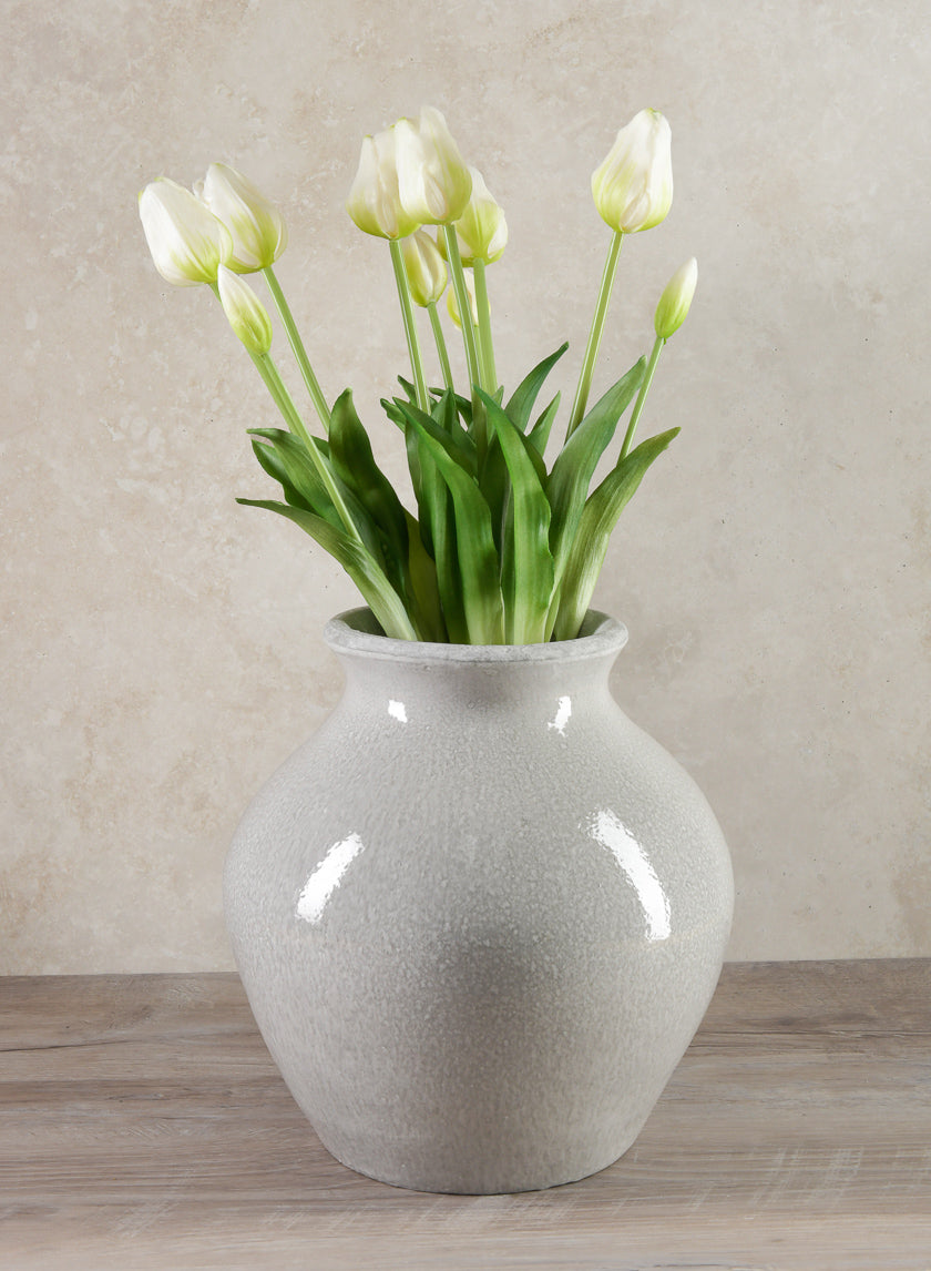 Trino Speckled Gray Vase