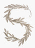 5ft White Glitter Bay Leaf Garland