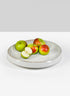 9in Ooid White Ceramic Platter