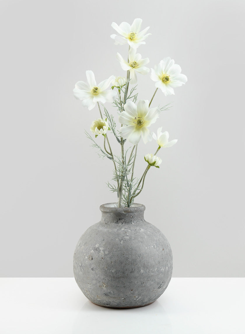 7in Arita Aged Cement Deco Vase