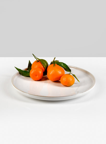 11in White Ceramic Plate