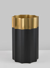 8in Narita Black and Gold Stainless Steel Vase