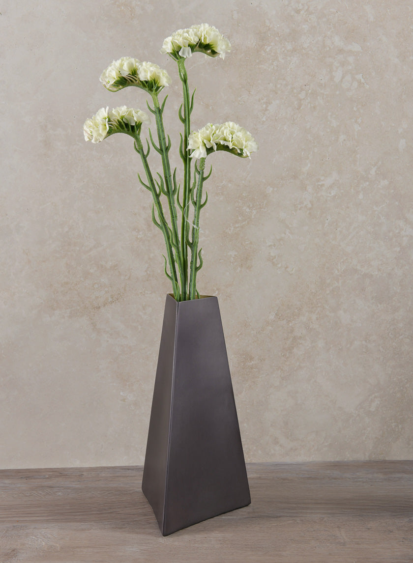 8.25in Tall Piza Triangle Stainless Steel Vase