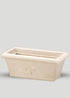 16in & 24in Fleur de Lis Weathered Stone Rectangular Planter