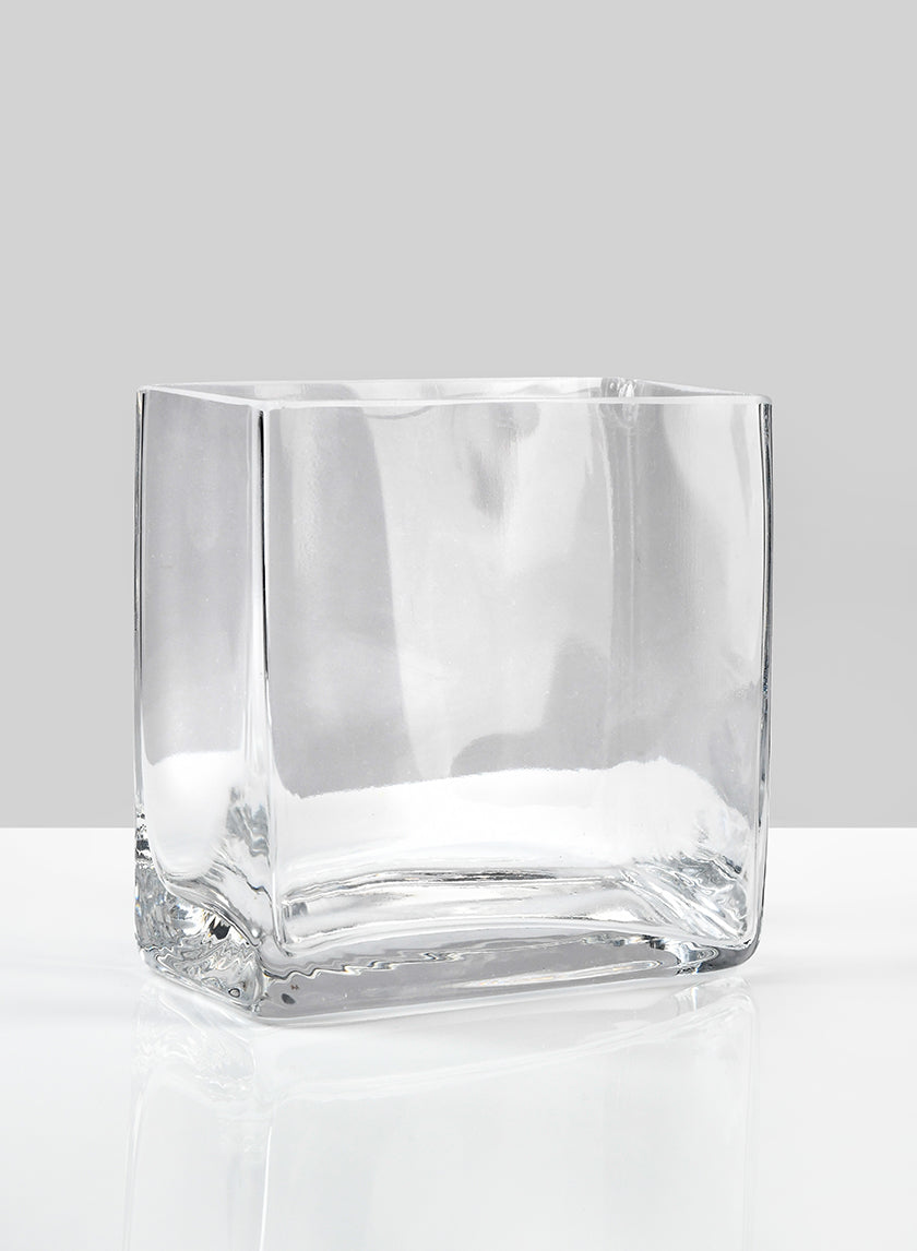 4  3/4in Rectangle Glass Vase