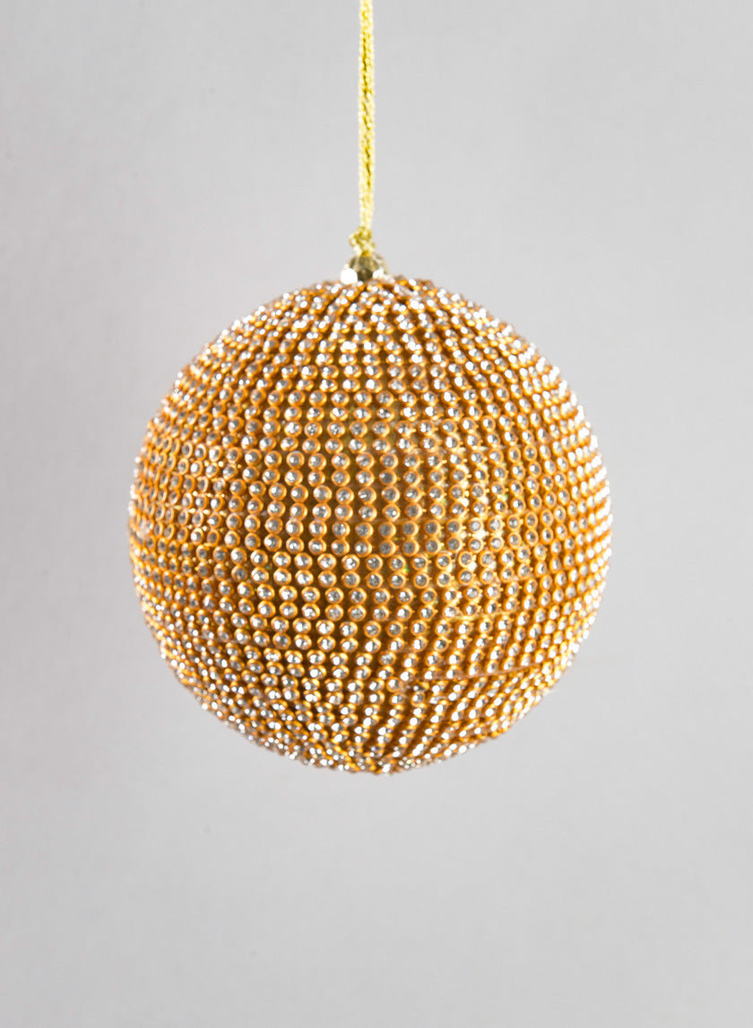 Gold Crystal Bead Ornament