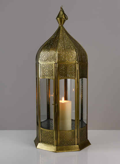 21  1/2in Gold Aravali Lantern