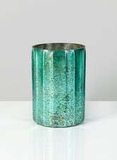 6in Norvege Antique Teal Vase