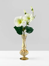 7in Gold Diamond Glass Bud Vase