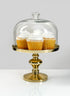 10in Glass Dome With Gold Stand