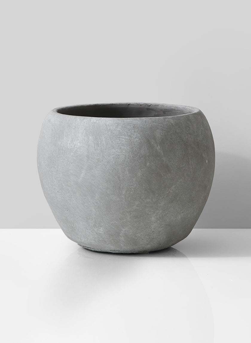 Atelier 6 3/4in Cement Fishbowl Vase