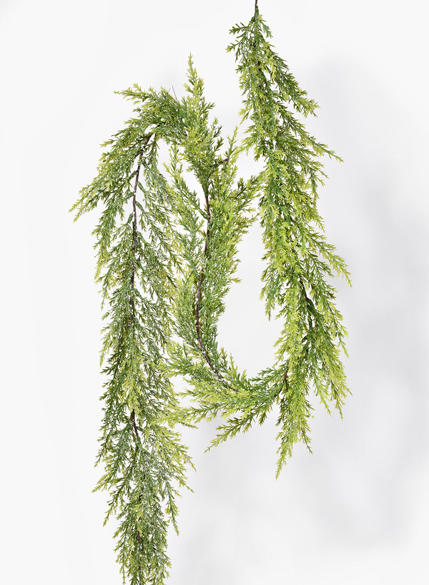 5ft Glitter &amp; Snow Evergreen Christmas Garland