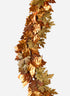 6ft Glittered Copper & Gold Maple Leaf Garland