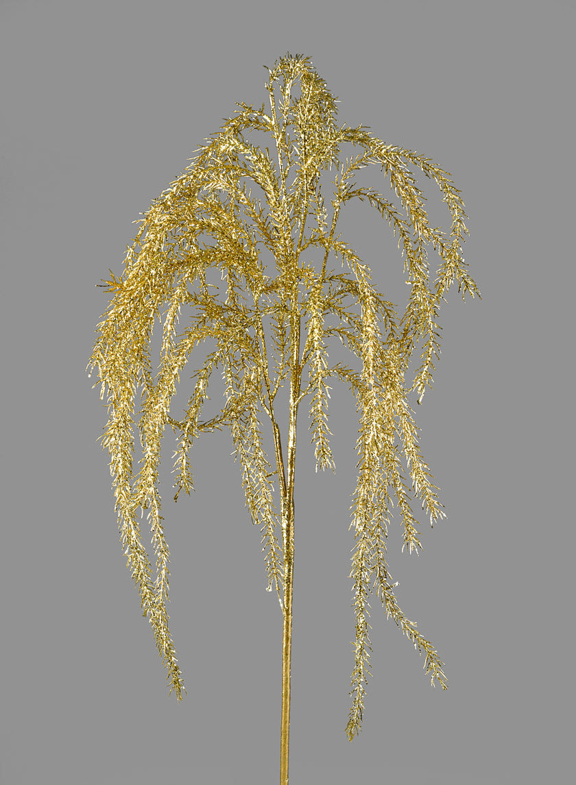 51in Glittered Gold Weeping Pine Spray