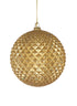 4in Gold Glitter Durian Ball Ornament