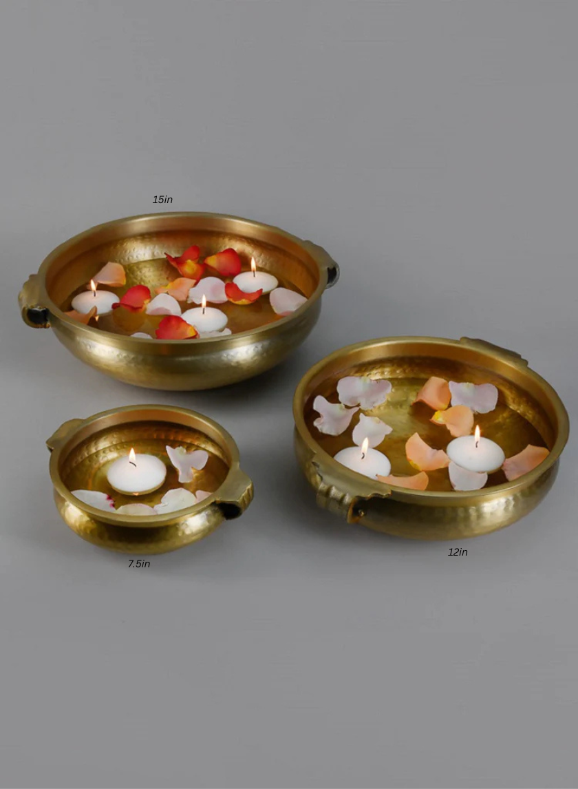 Gold Aluminium Urli Bowls