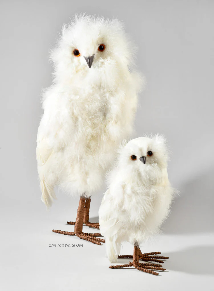 17in Tall White Owl