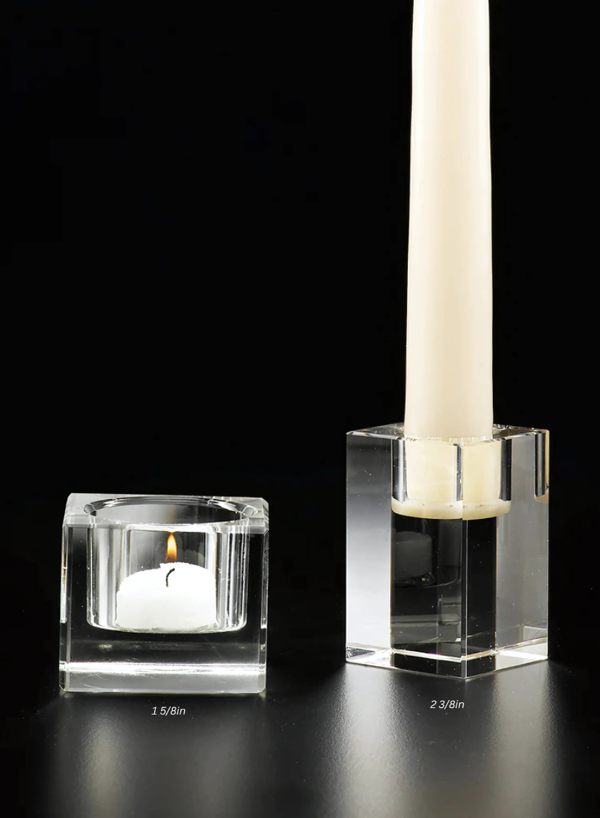 Square Crystal Candleholders