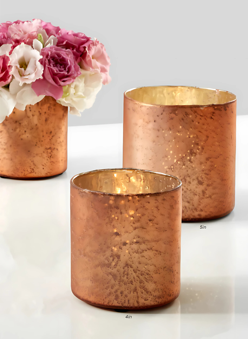 Matte Copper Glass Cylinders