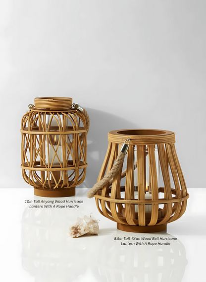 Wood Hurricane Lanterns