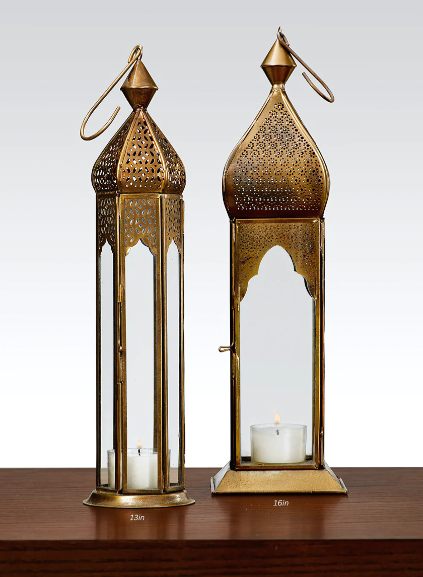 Antique Bronze Mahal &amp; Taj Square Lantern