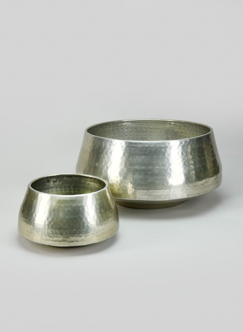 13in Pondicherry Old Silver Look Aluminium Bowl