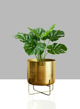 12 Â¾in, 23in, & 26in High Gold Soho Planter With Stand