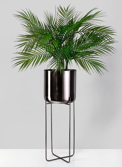 Black Nickel Soho Planters With Stand