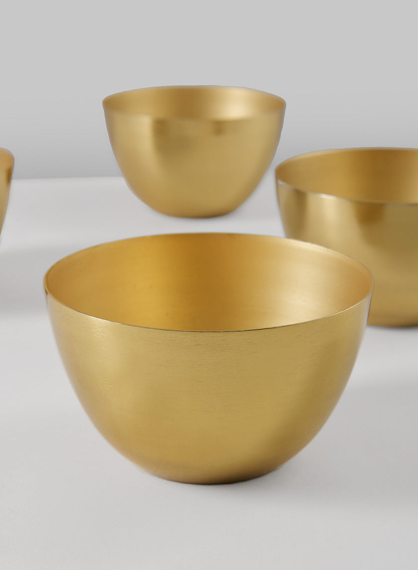 4.25in Wide Iron Gold Mini Bowls