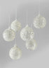 3in Iced & Glittered Gold Glass Ball Ornament